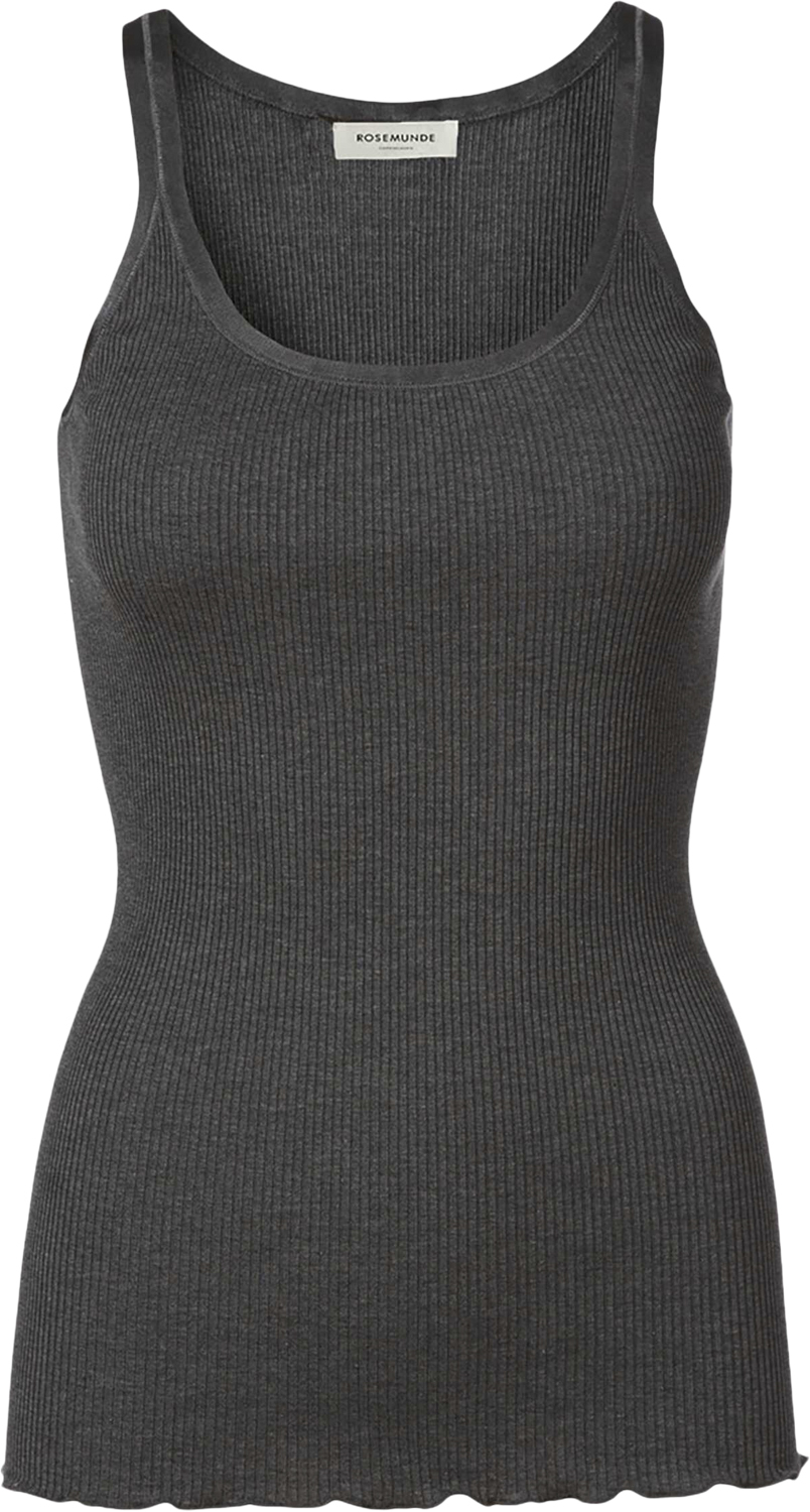 Rwbelle Silk Uneck Strap Elastic Top
