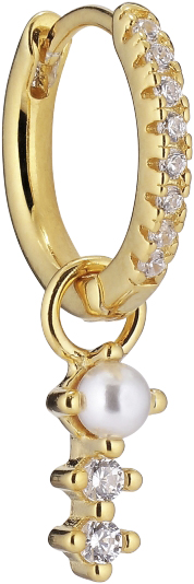 Charm Huggie White