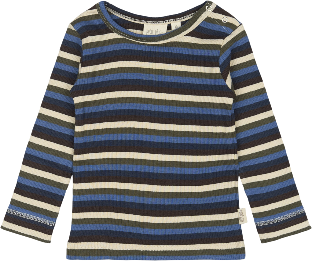 Tshirt L/S Modal Multi Striped