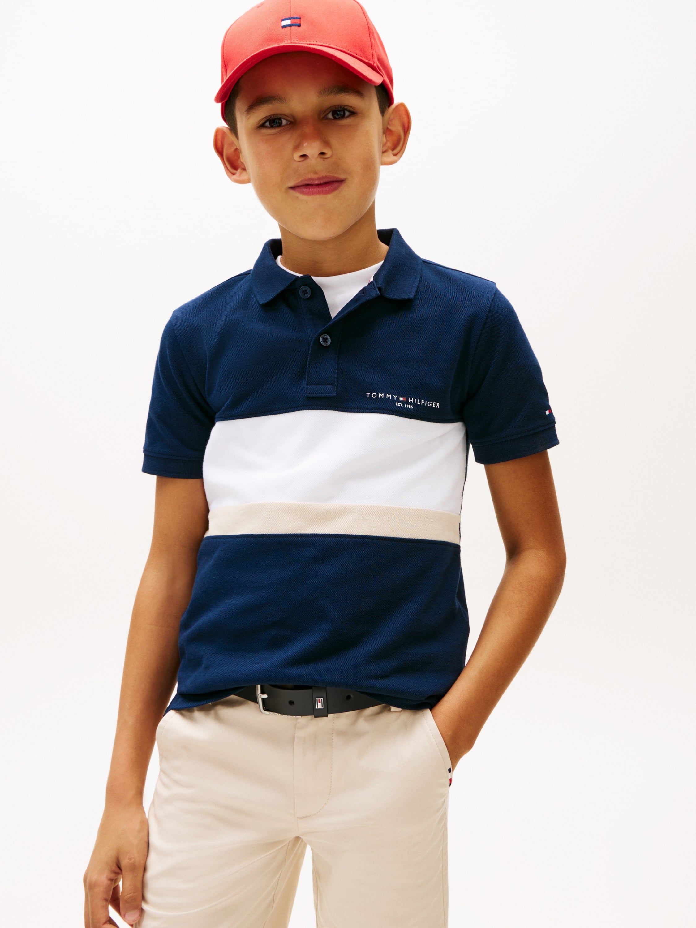 Regular Fit Colourblocked Pique Polo Shirt