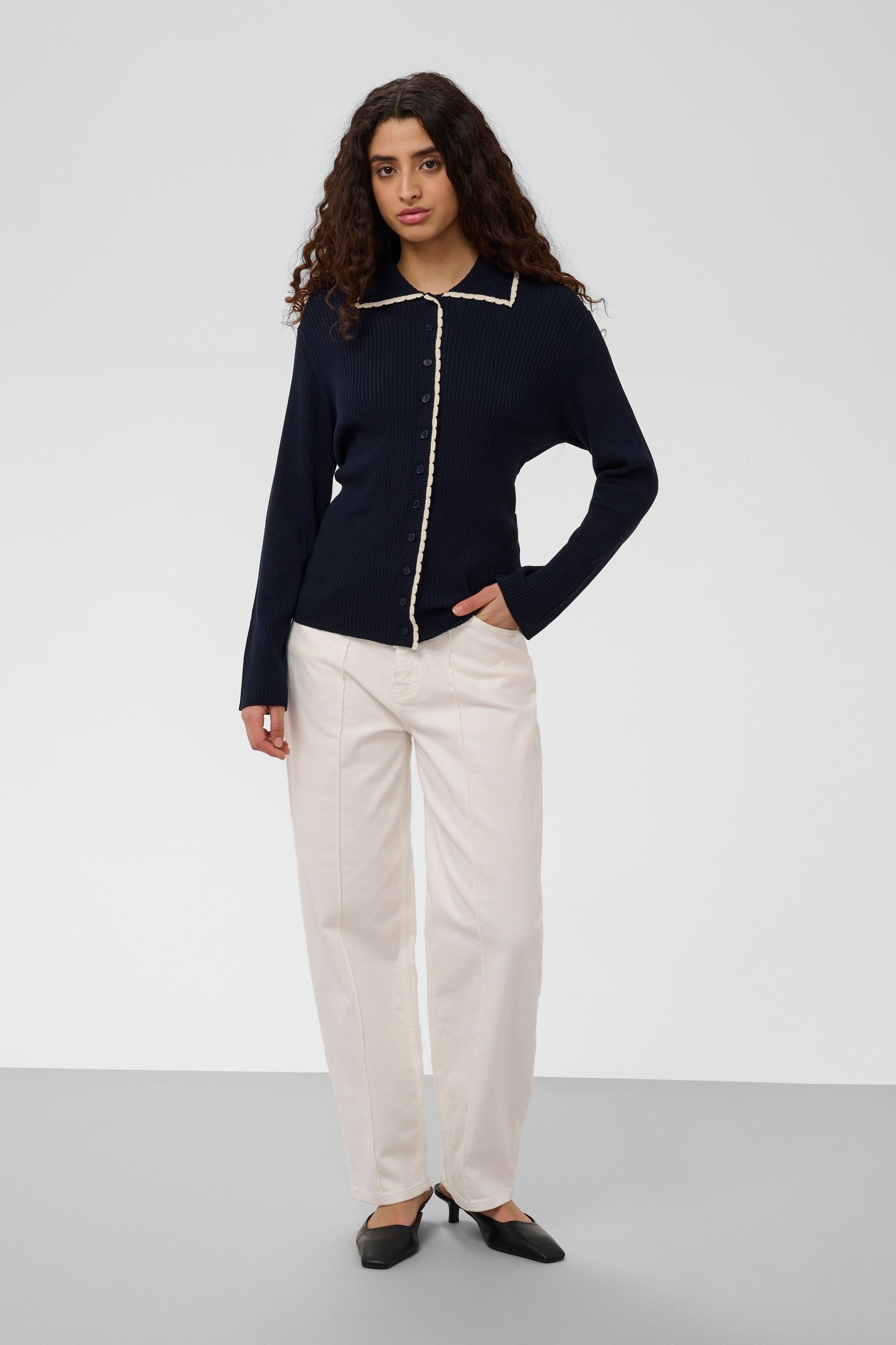 Sllysandra Loose Polo Cardigan