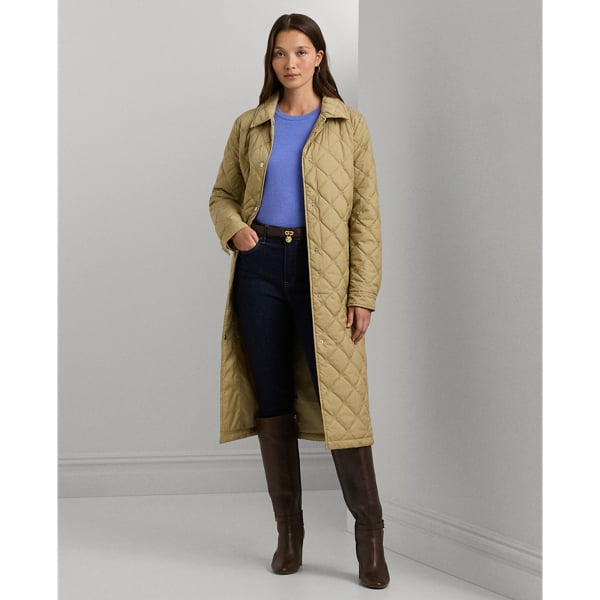 Diamondquilted Long Coat