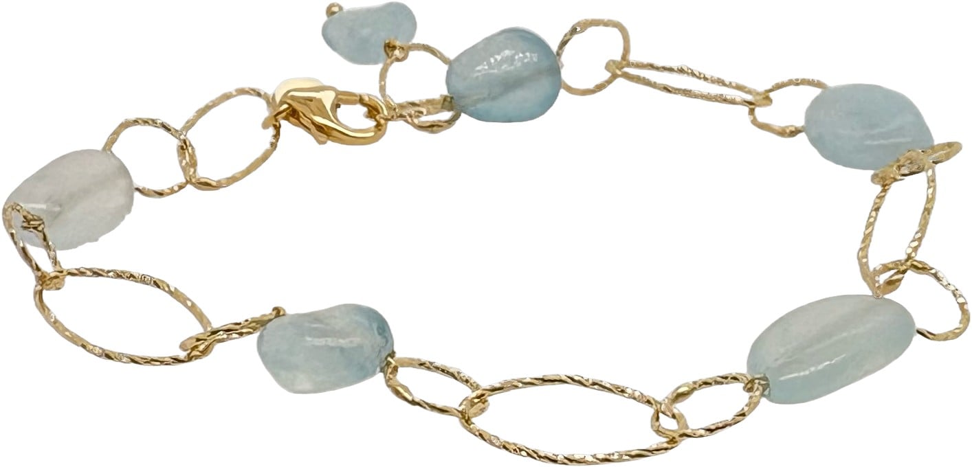 Sigga Aquamarine Bracelet Gold