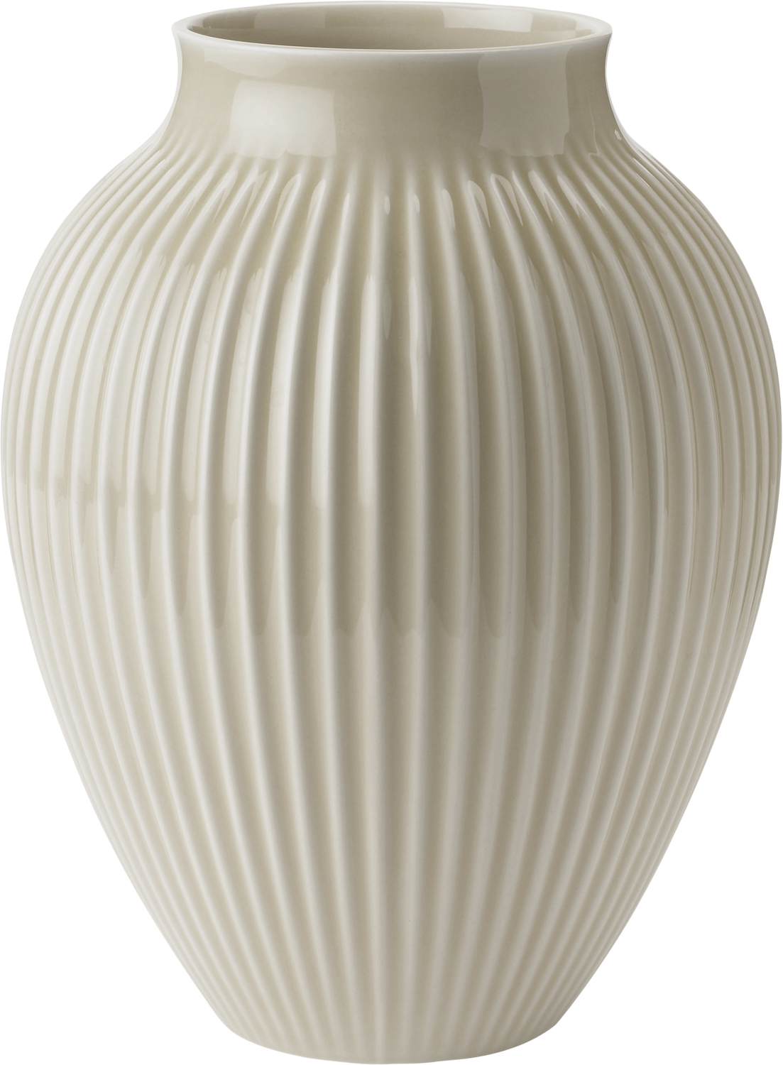 Knabstrup Vase H 27 Cm Ripple Sand