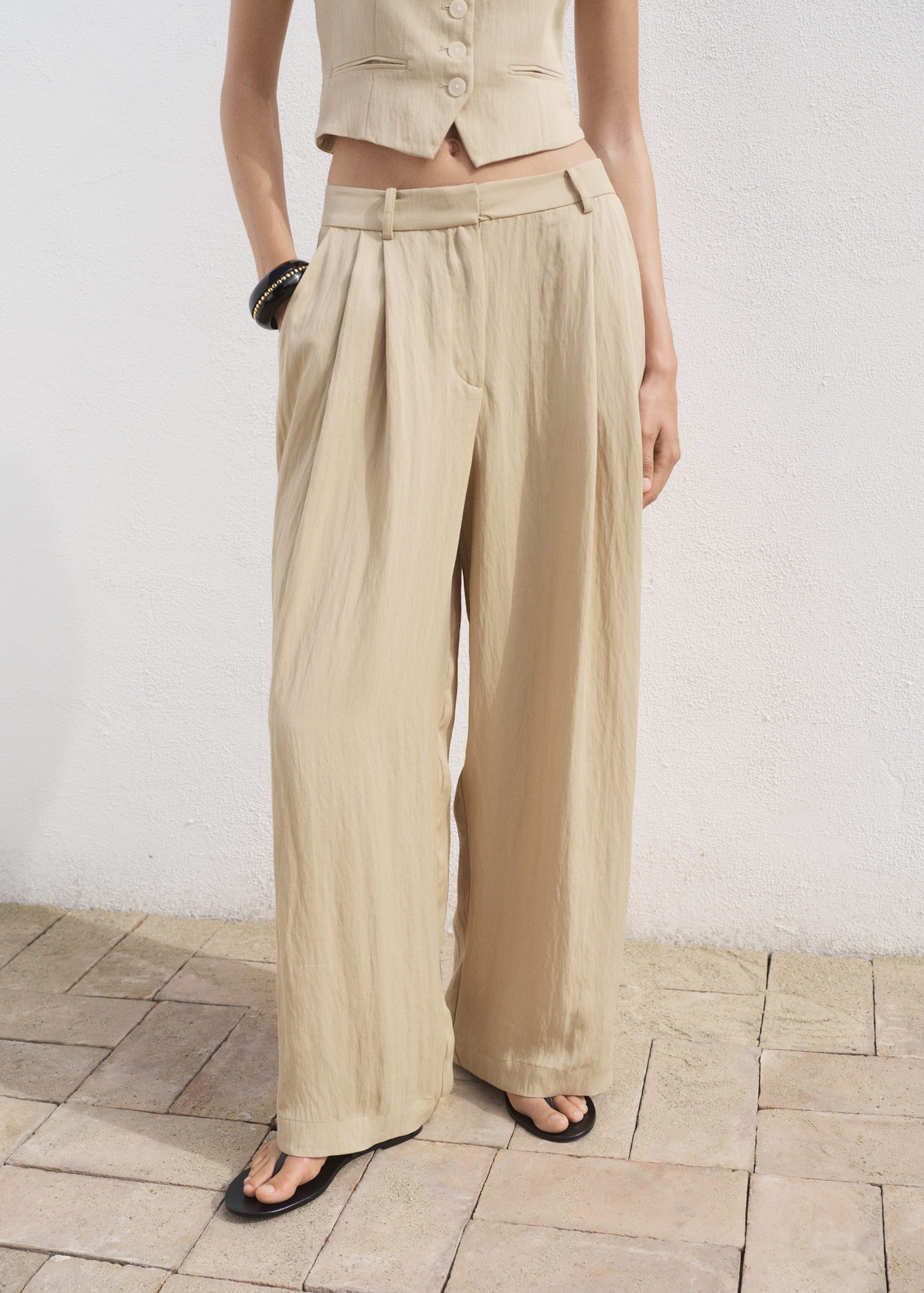 Straight Midrise Suit Pants
