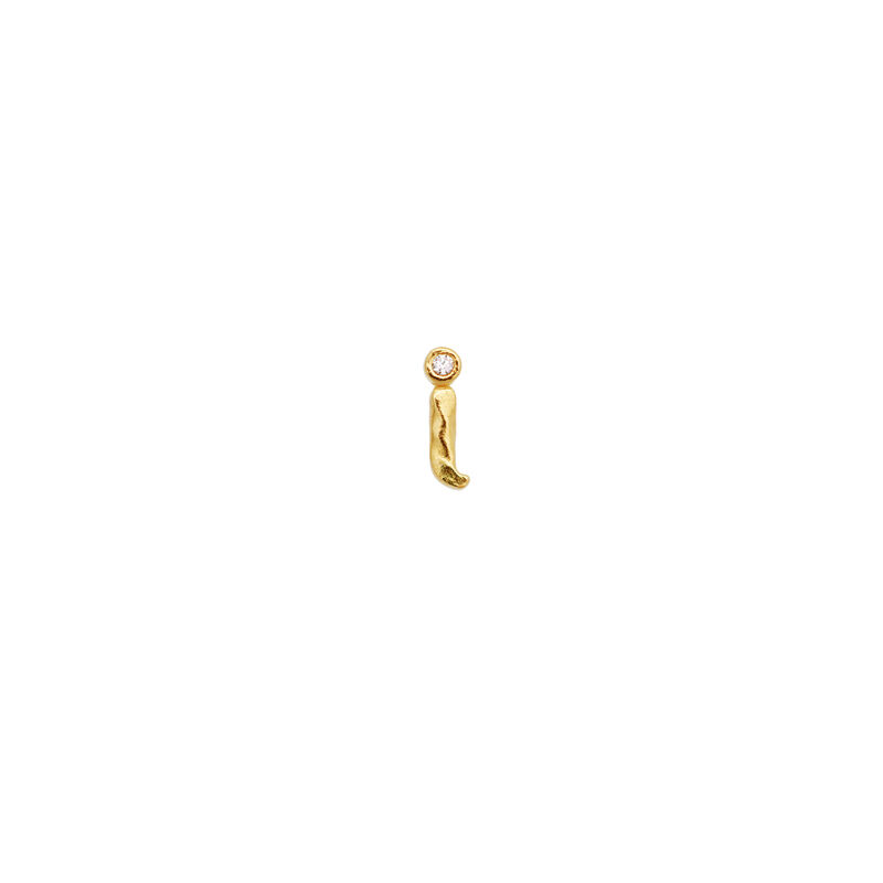 I Alphabet Single Earring