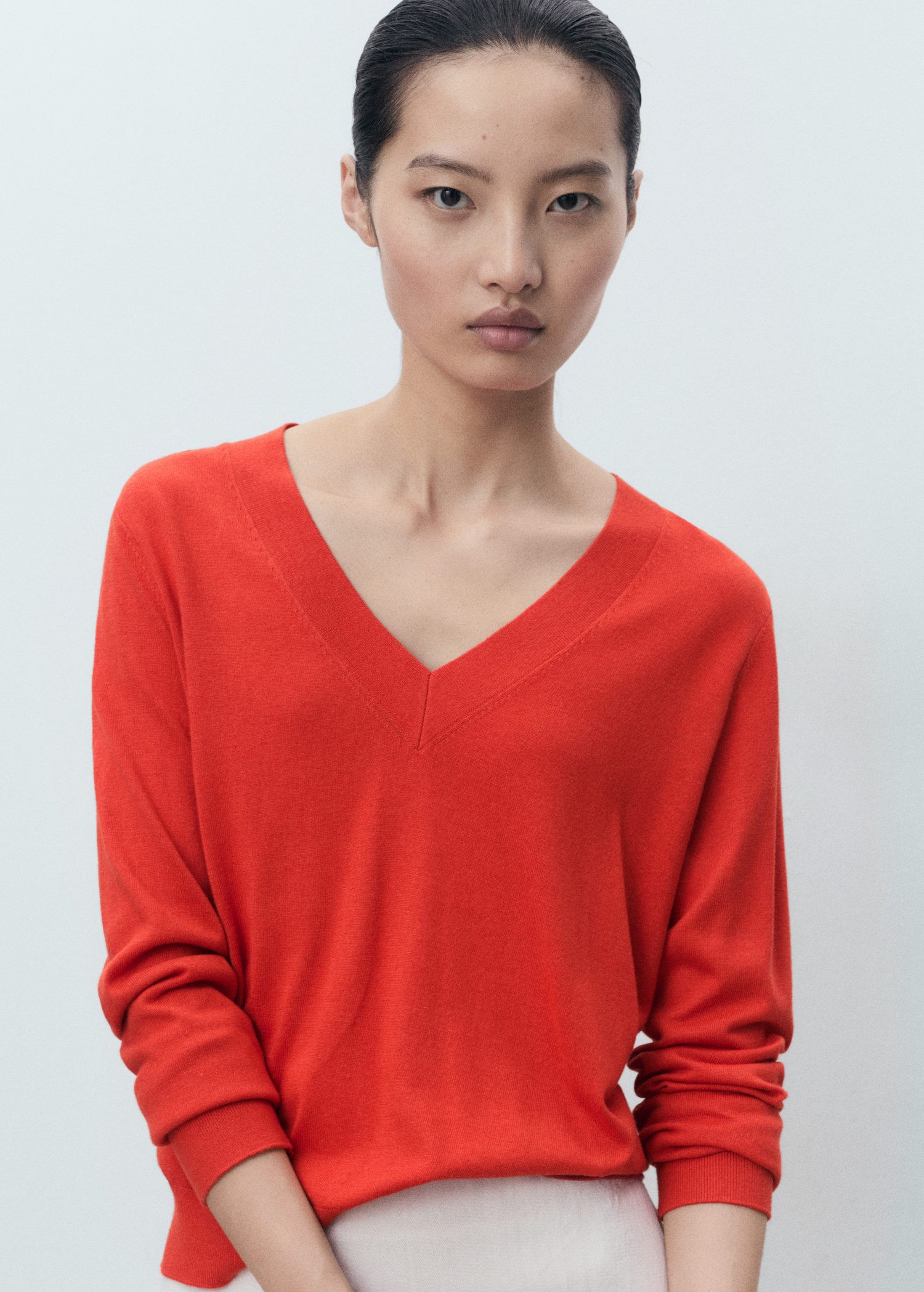 Fineknit V-neck Sweater