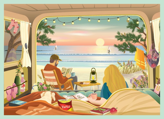 Camper BY THE Ocean Puslespil med 1000 Brikker