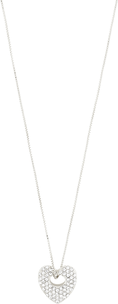 Dune Heart Necklace Silverplated