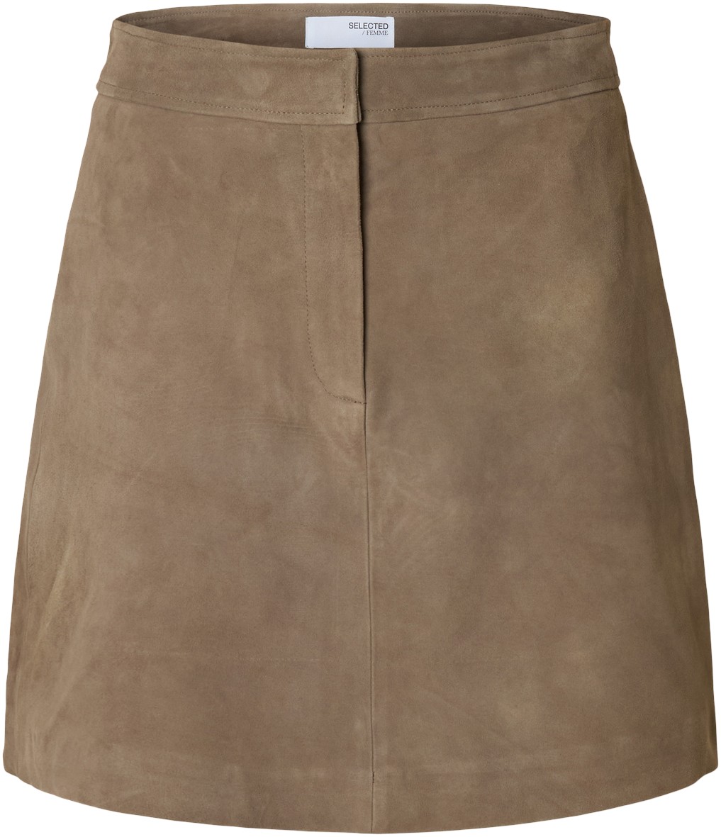 Slfkaya MW Suede Skirt Noos
