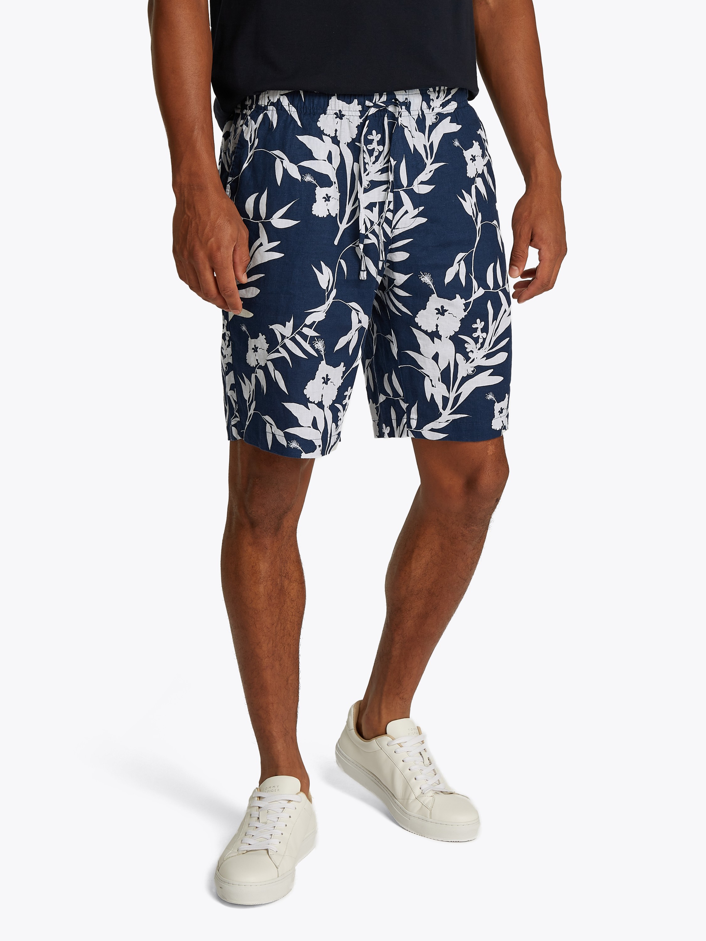 Harlem PO Linen Print Short