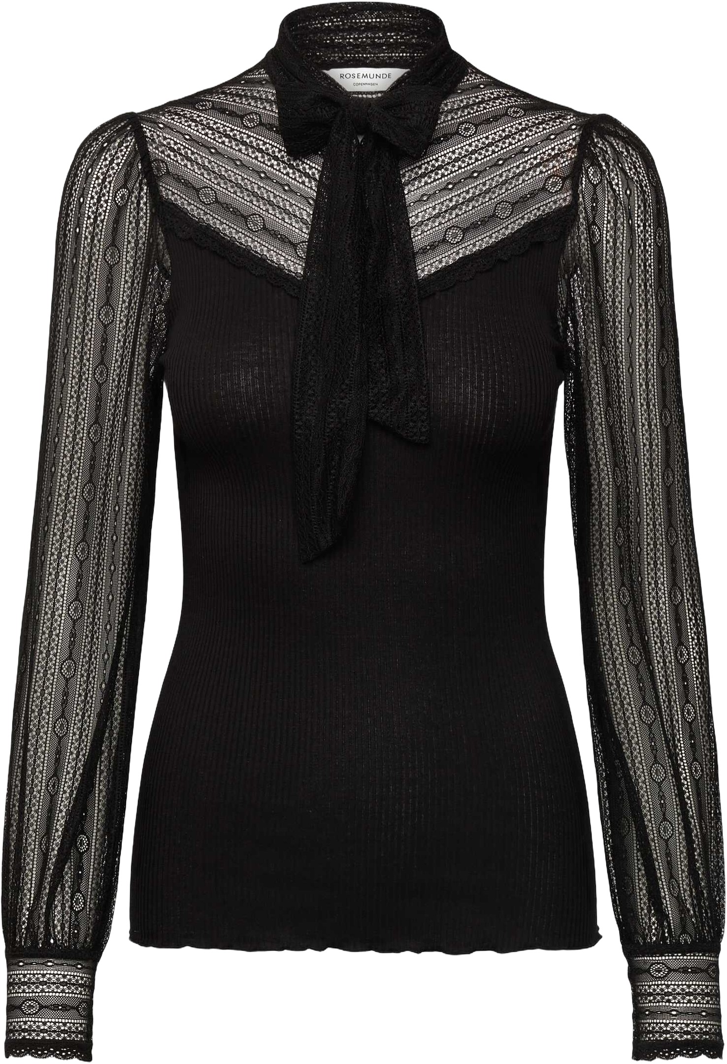 Rwbeatha Silk Full Lace Bow LS Tshirt