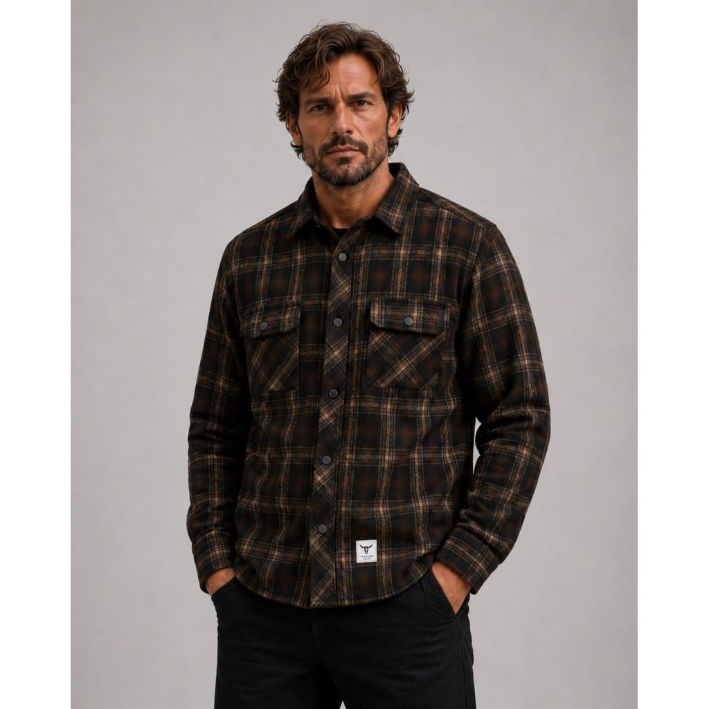 New Adrian Cotton Check Shirt