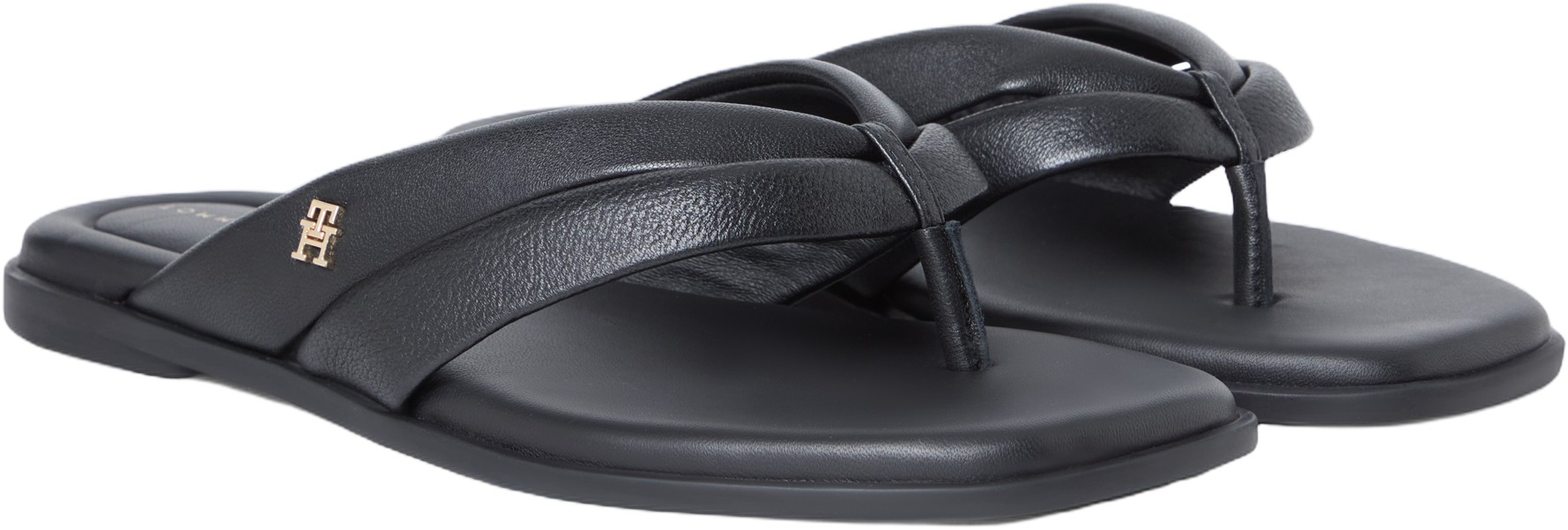 Leather Toe Post Flat Sandals