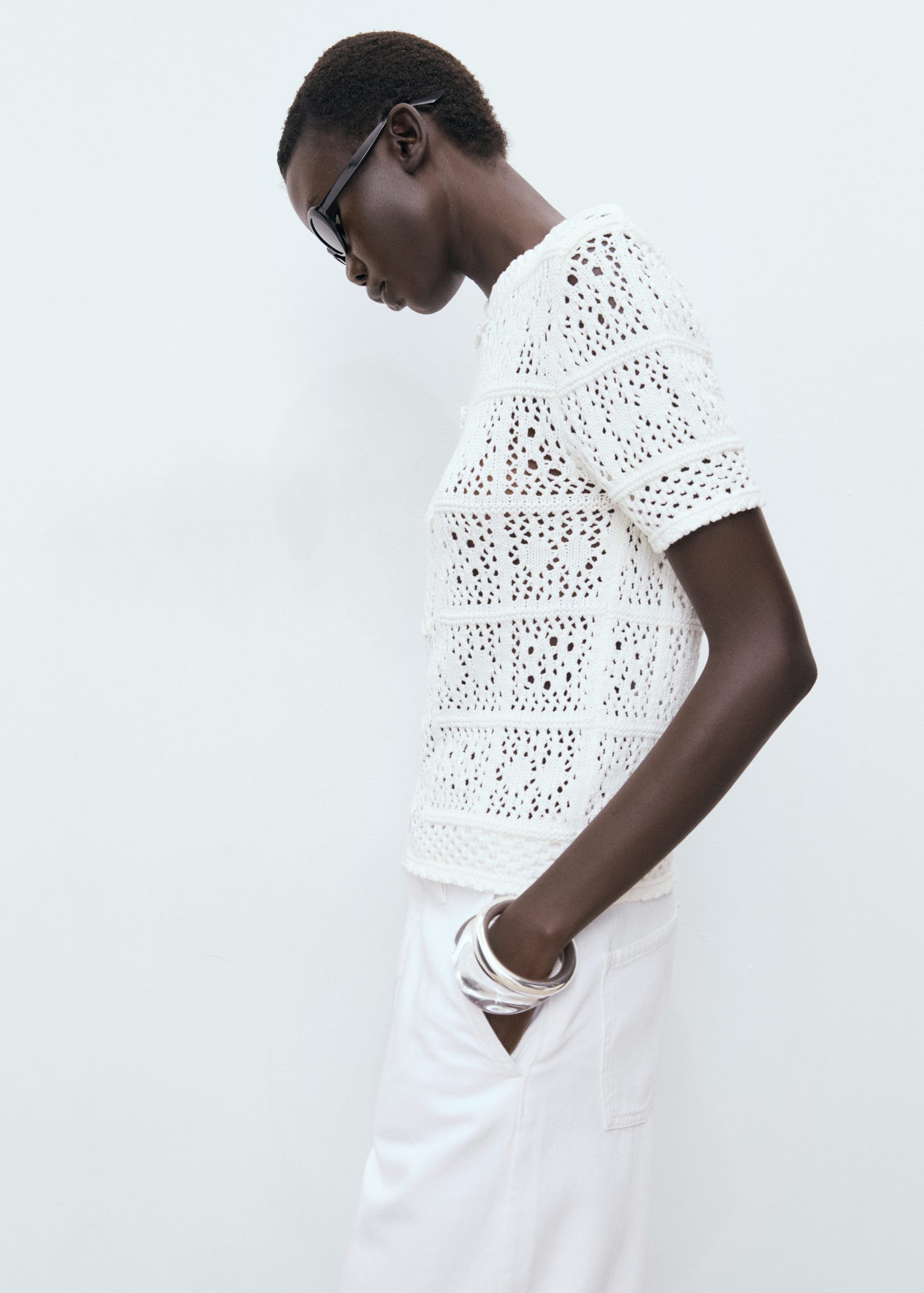 Shortsleeved Crochet Cardigan
