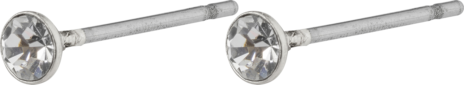 Sylvie Small Crystal Stud Earrings Silverplated
