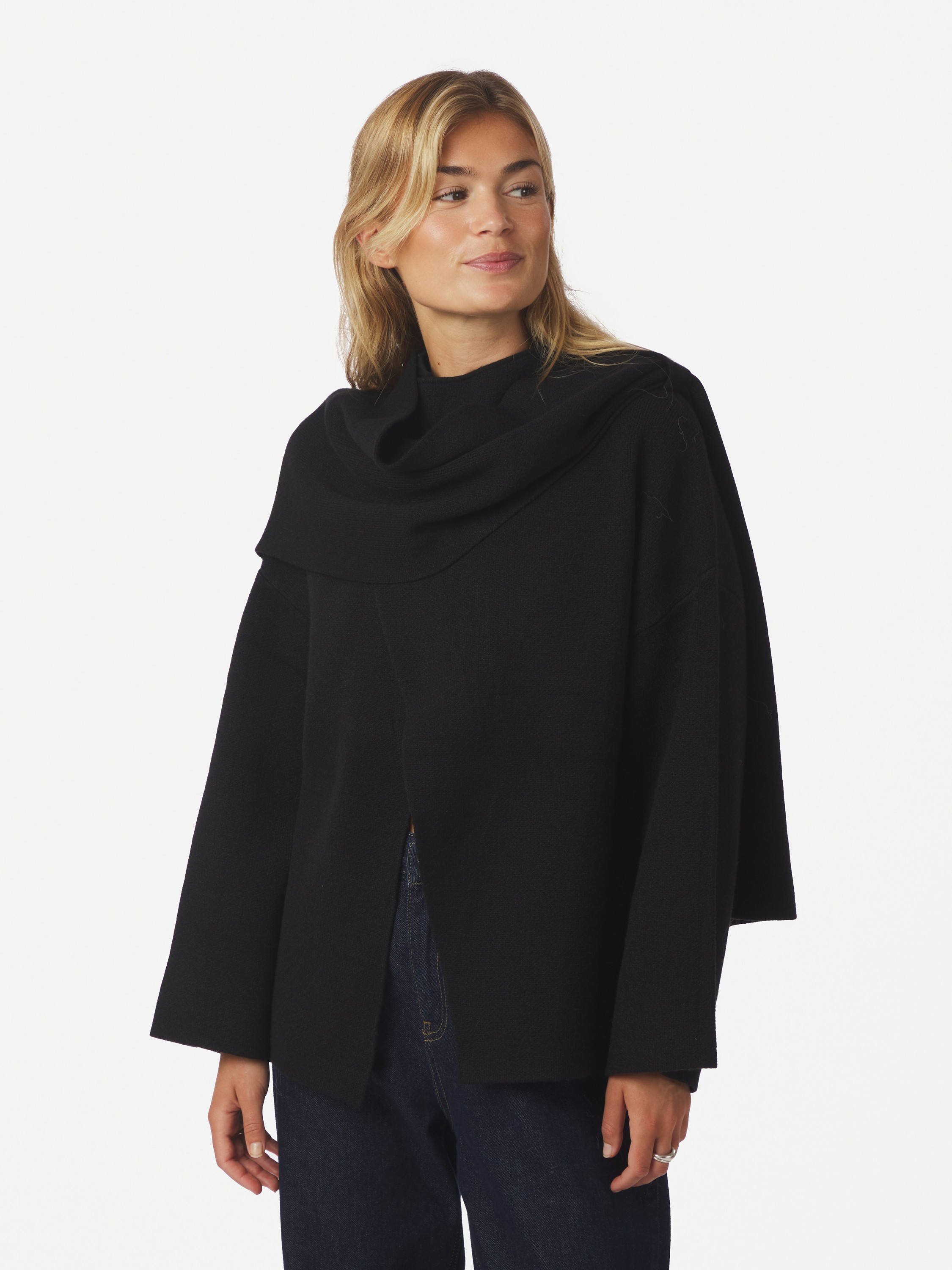 Wals Knit Scarf Blouse