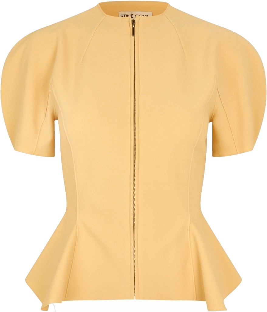 2525 Doublelayer Crepe, High-neck Zip Top