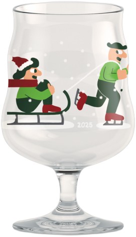 Mikkeller Universal Ølglas Jul 2025 40 cl Klar m. Deko