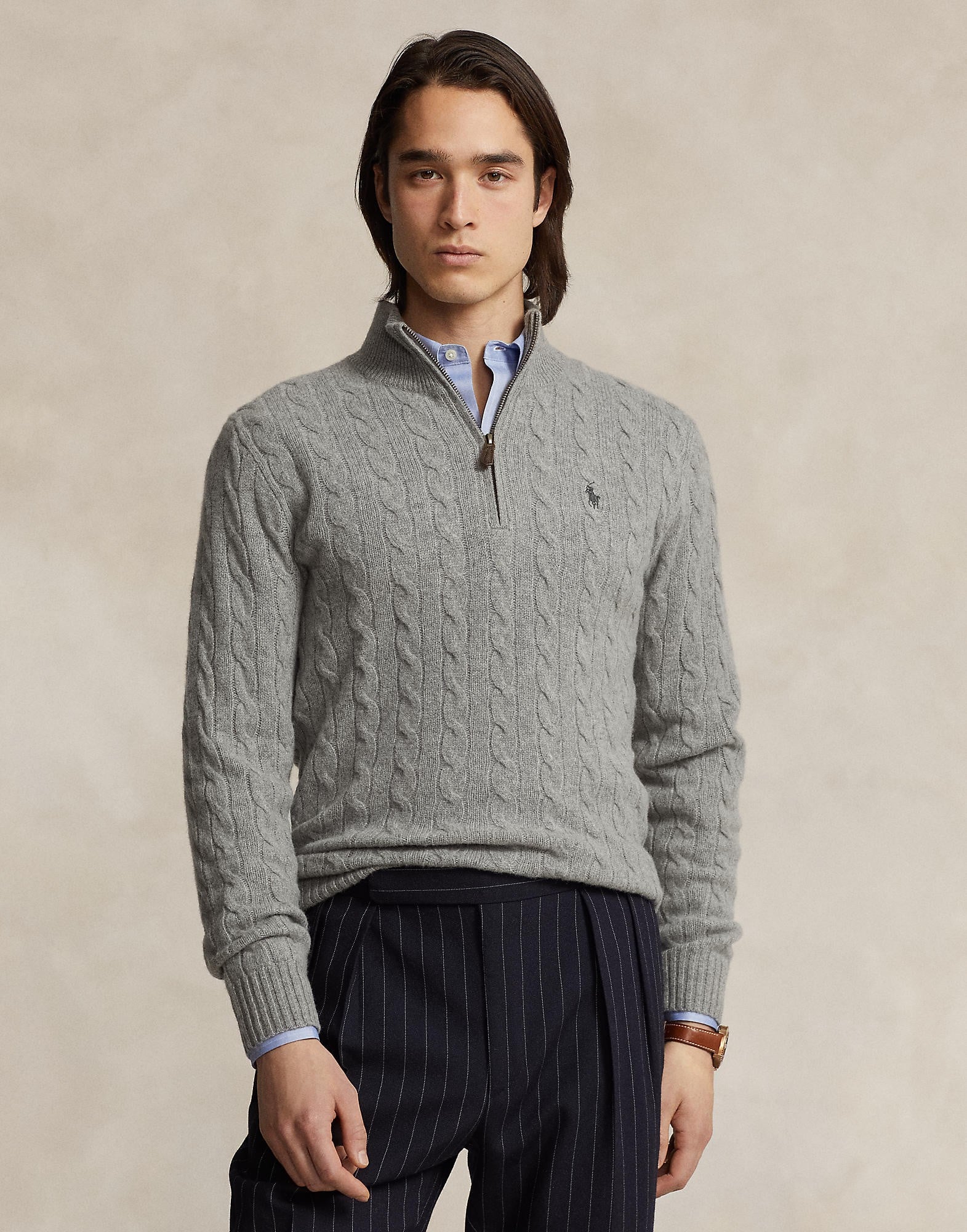Cableknit Wool-cashmere Sweater