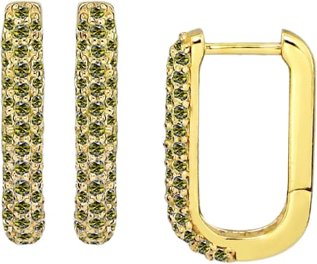 Green Sparkle Hoop Forgyldt