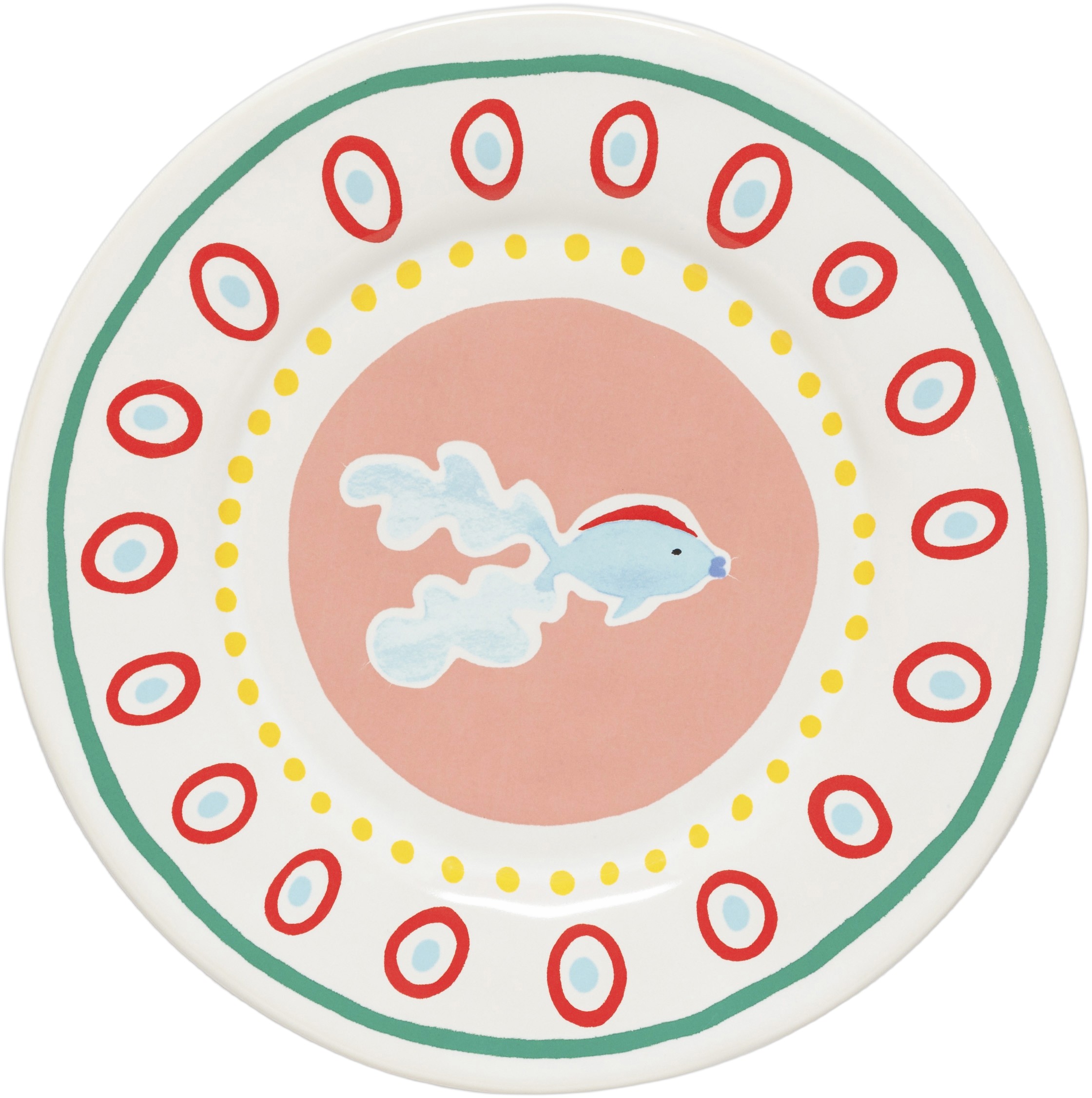 Tallerken Flad Bliss 22 cm Rosa/gul Keramik