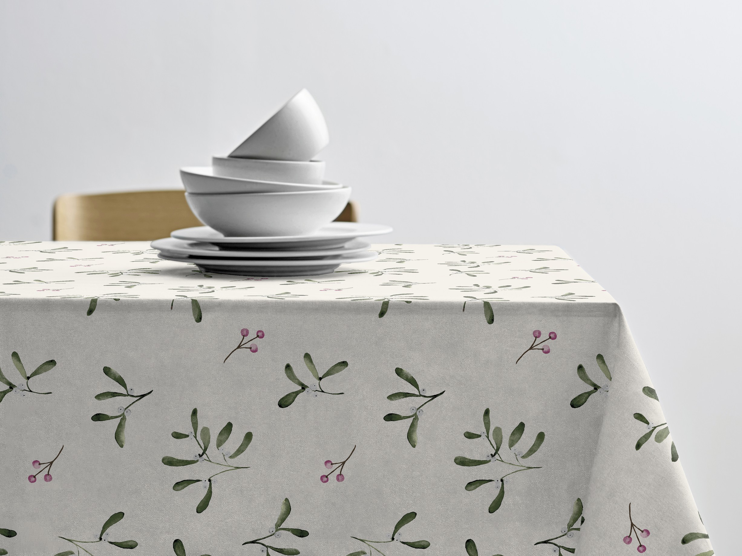 Juledug 140x250 Mistletoe Nature
