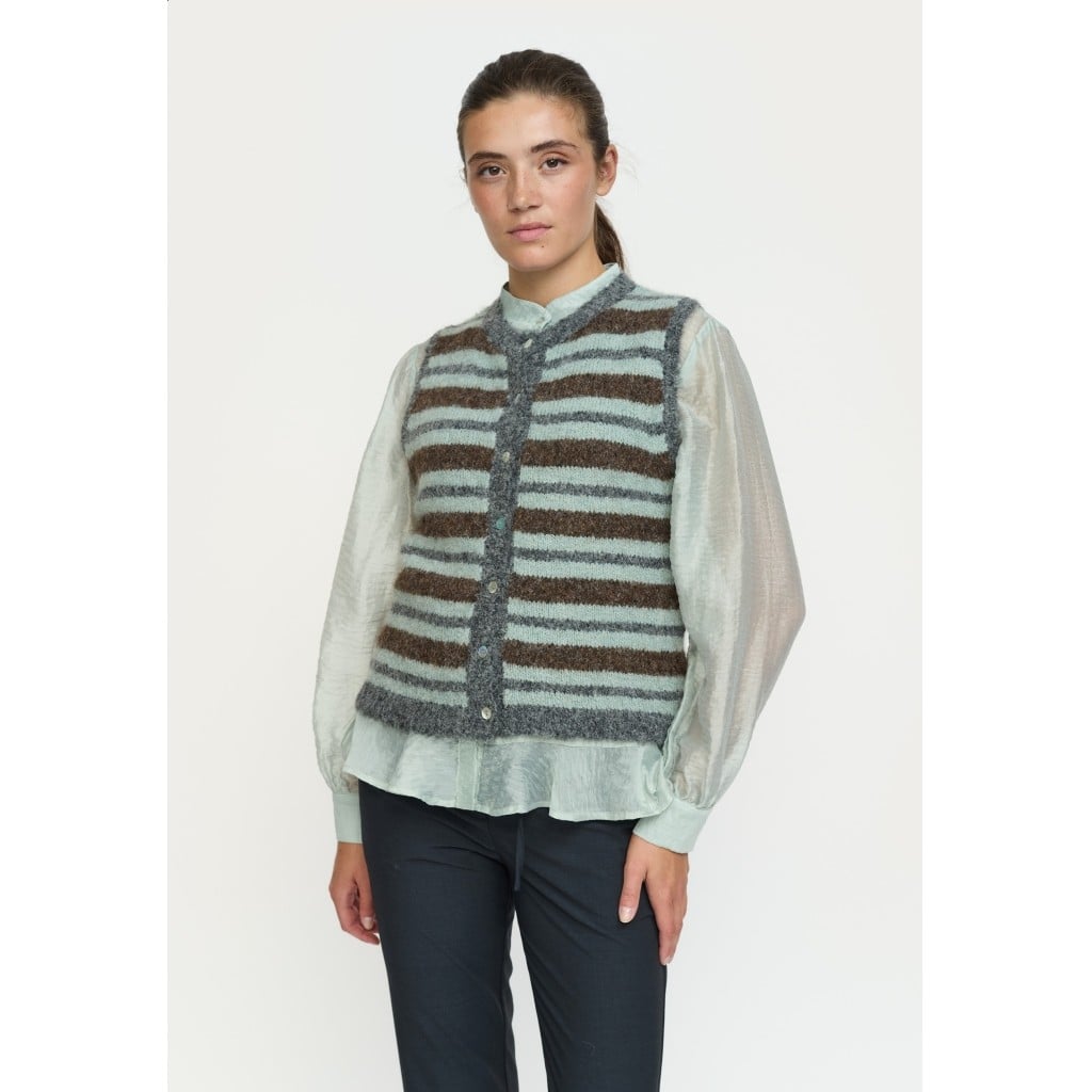 Srcamilla Vest Striped Knit
