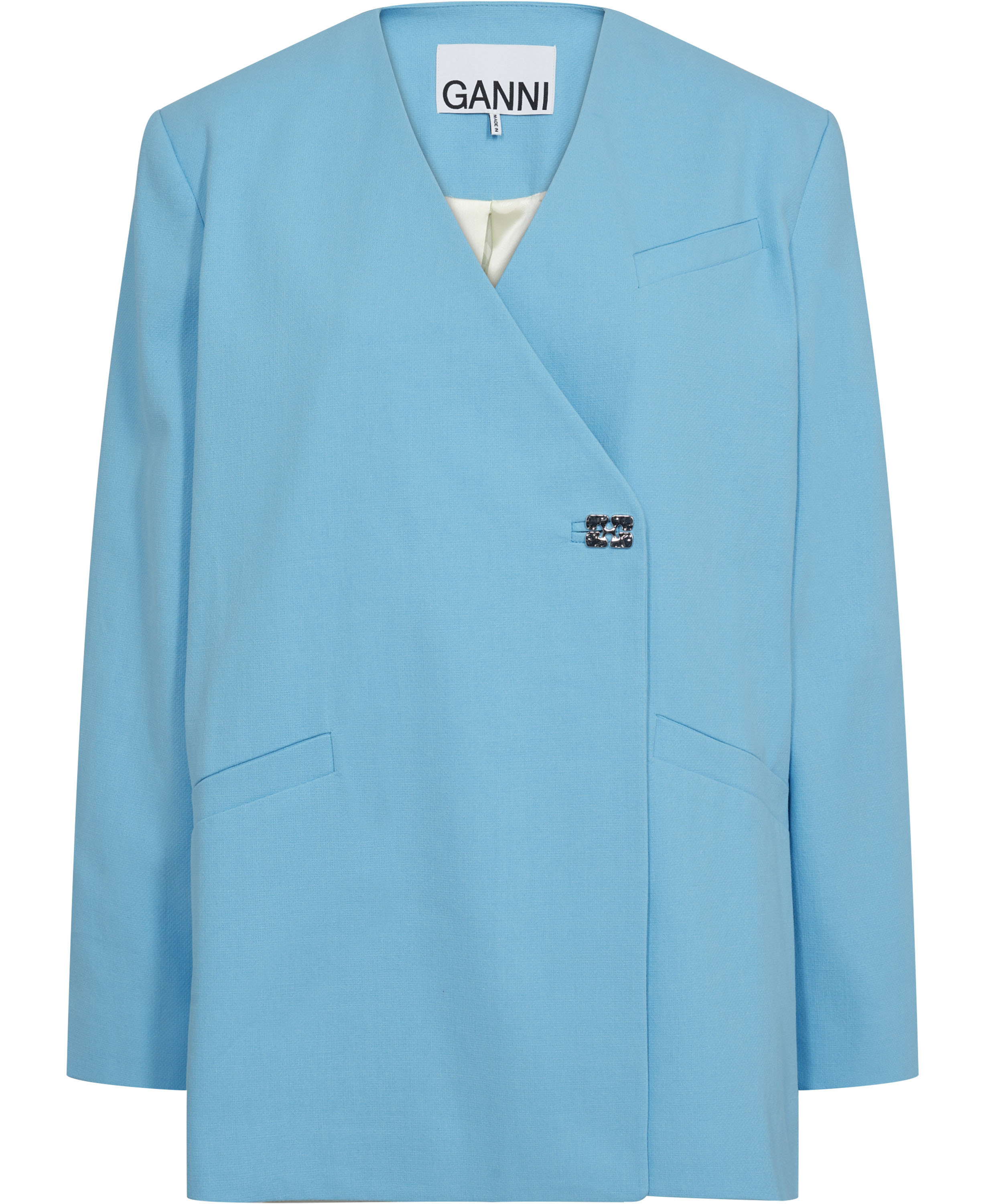 Cotton Suiting Boxy Blazer
