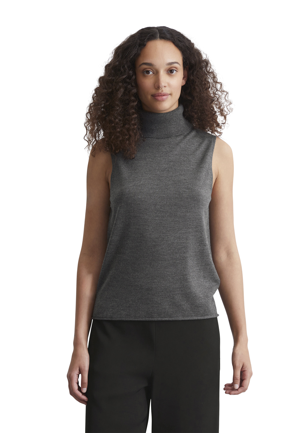 Wool Pullover Sleeveless, Turtleneck