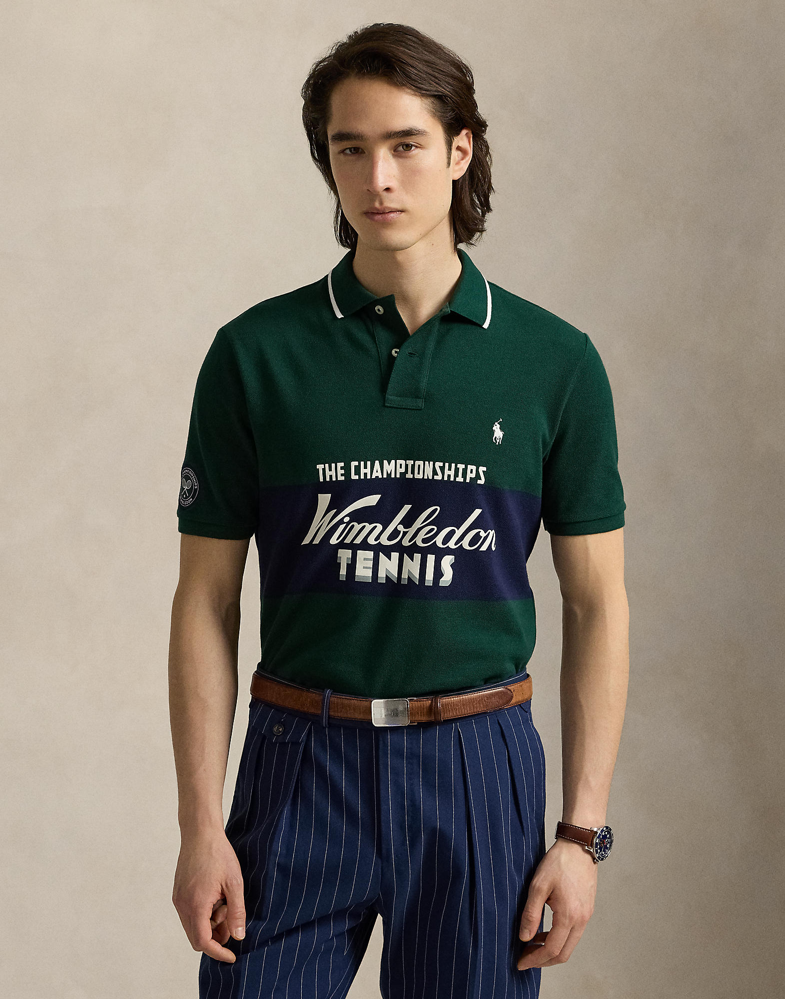 Wimbledon Classic Fit Logo Polo Shirt