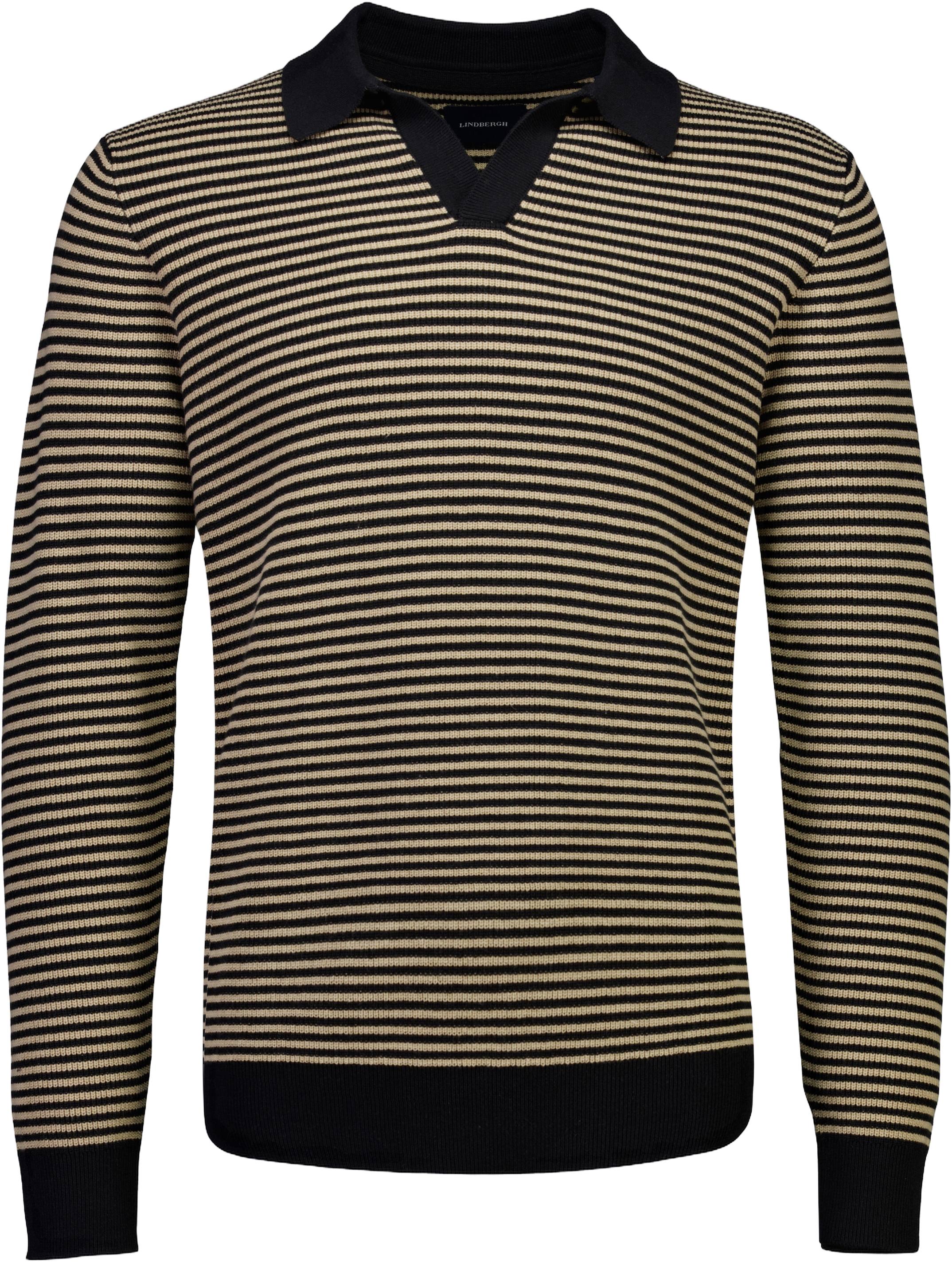 Recycled Vneck Polo Knit L/S