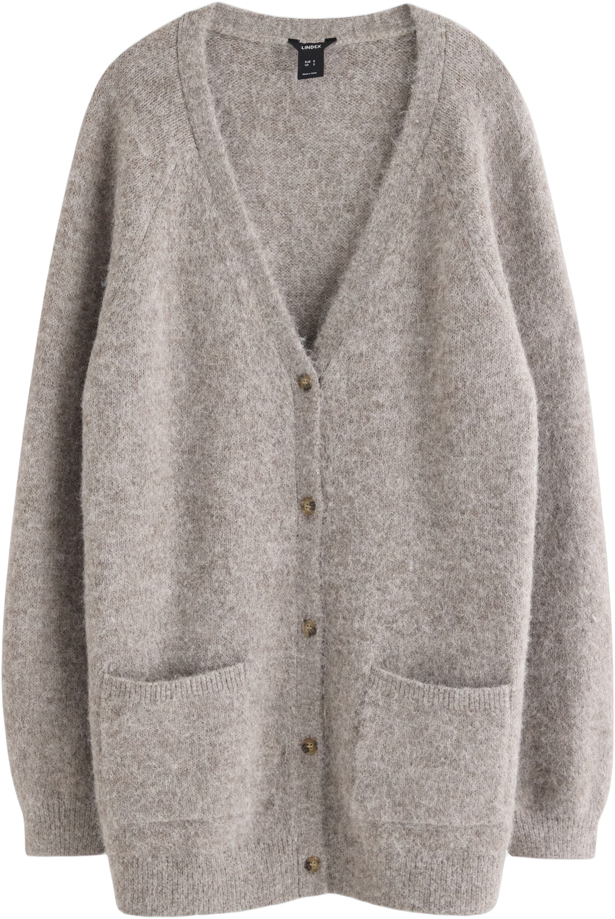 Strikket Cardigan med en Lidt Længe