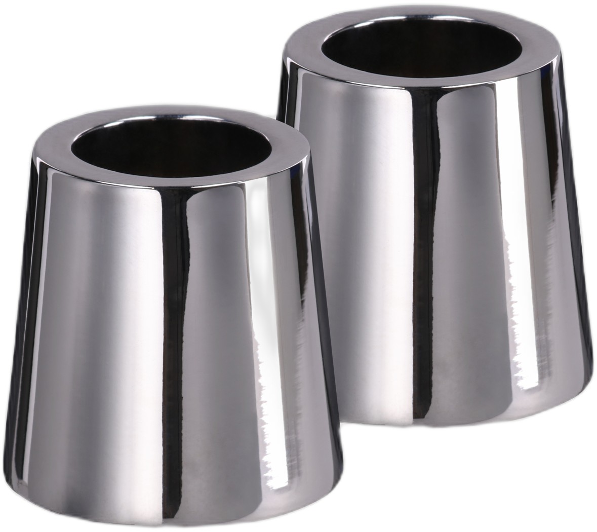 Light Candleholder Mini Taper, Chrome, 2pack, 2,3x2,3 cm