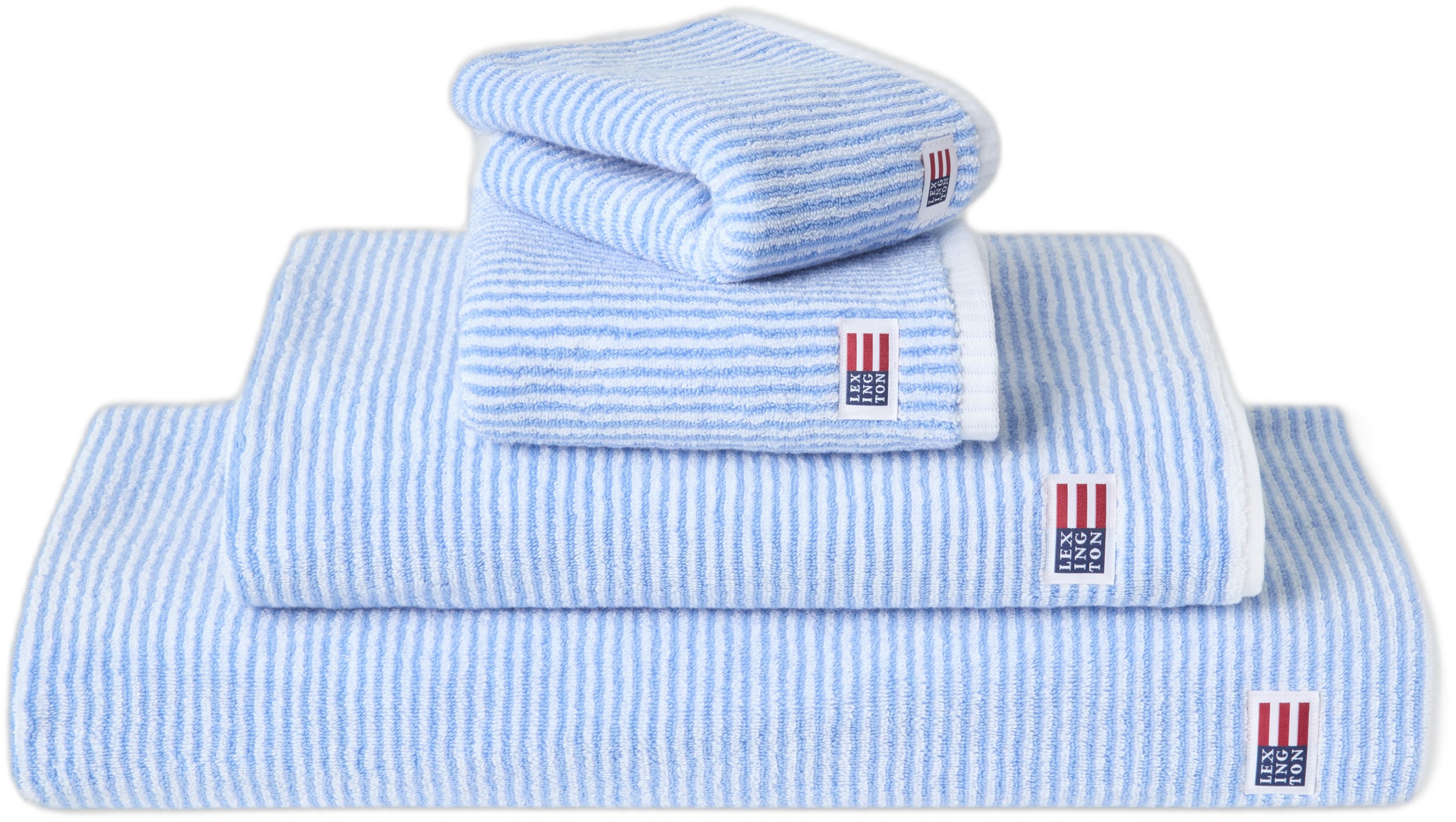 Original Towel White/blue Striped