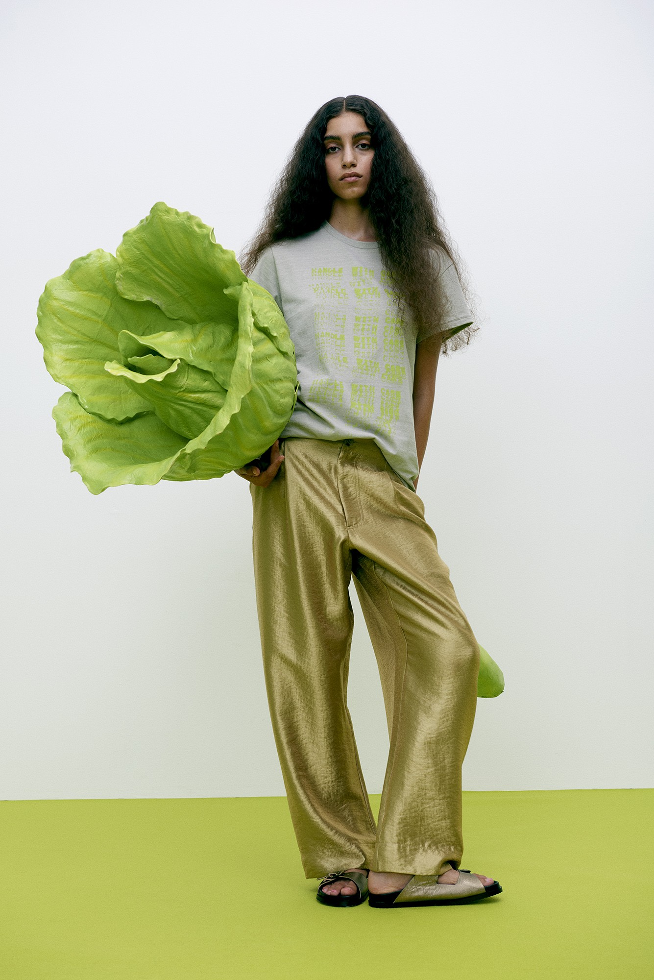 Woven Gold Pants Thalia