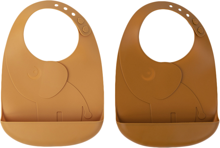 Billede af Peekaboo Hagesmæk 2 stk Elphee Mustard