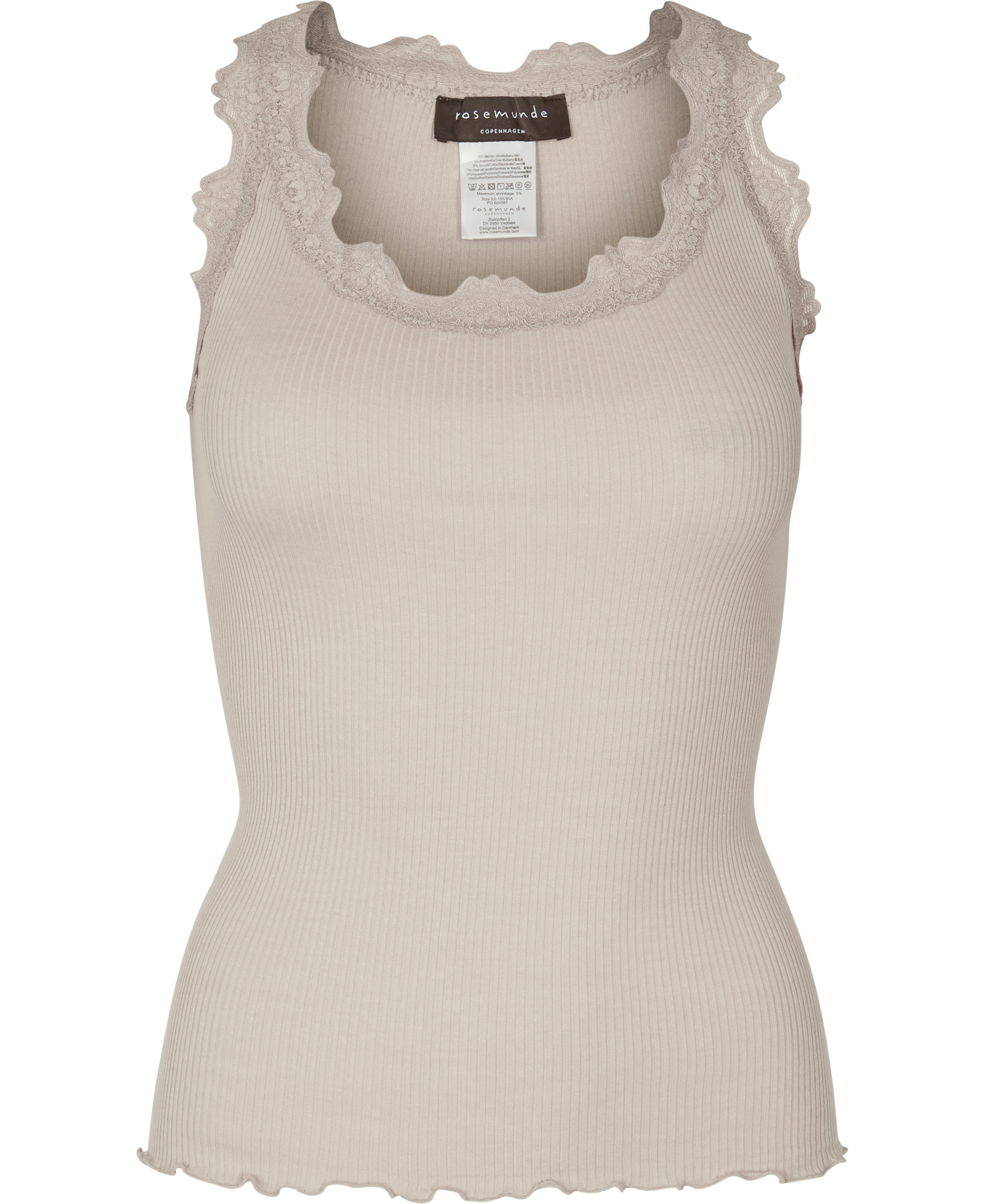 Rwbabette Silk SL Uneck Lace Top