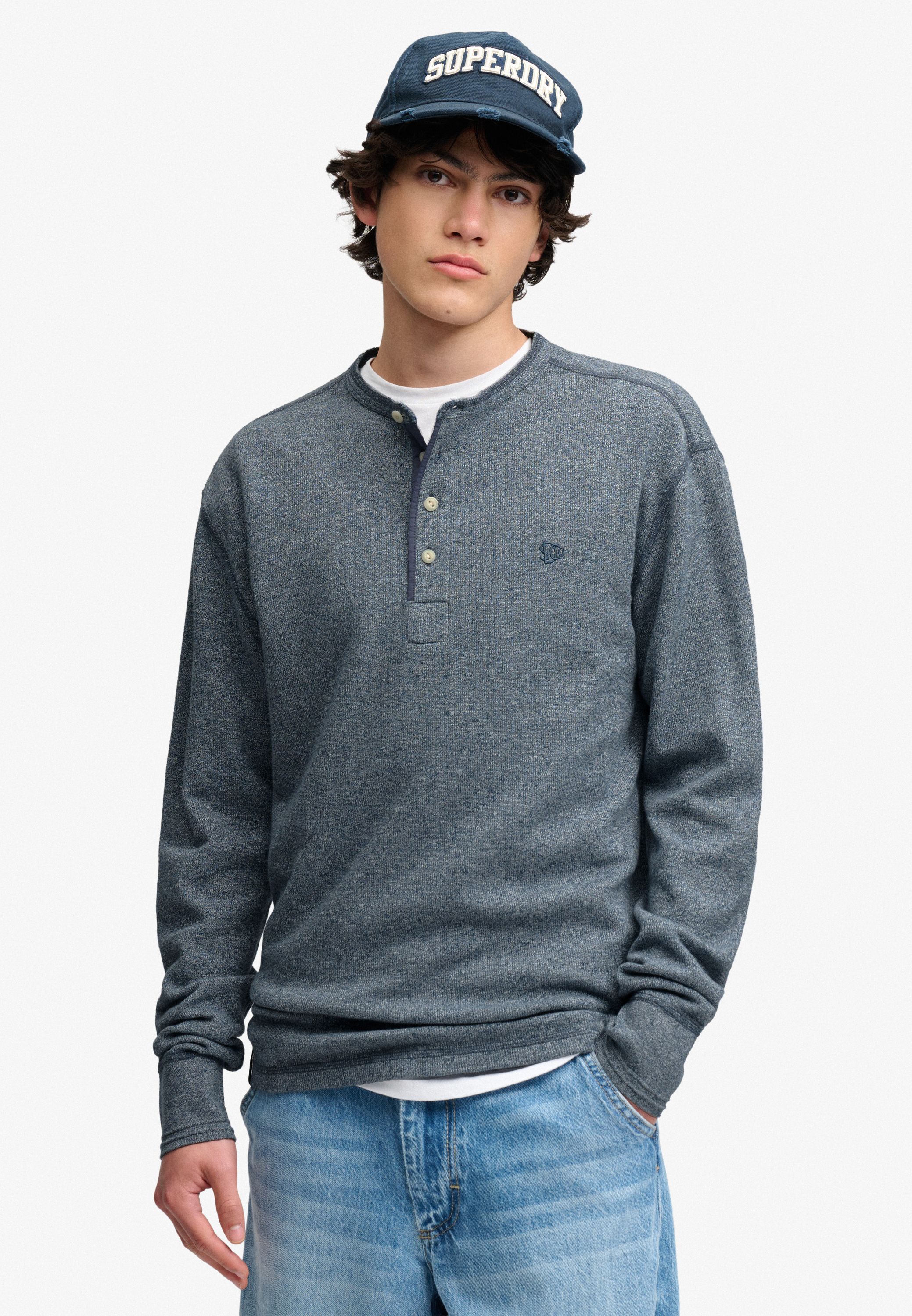Mini Slub Waffle LS Grandad