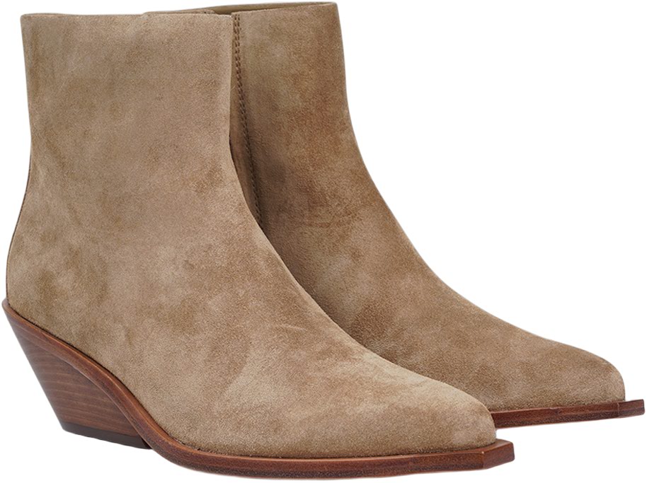 Dulzura Ankle Suede Boots With Zipper