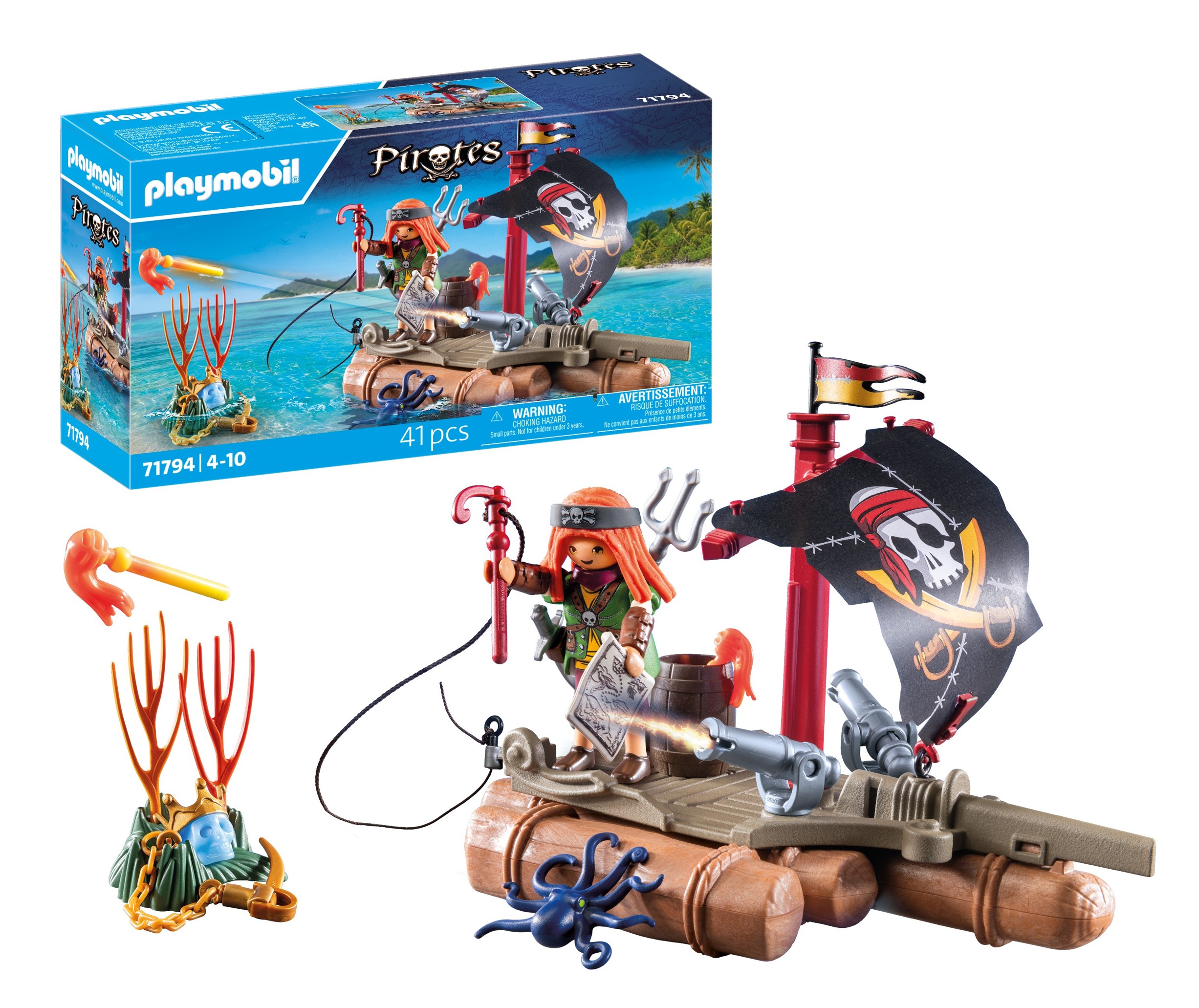 Pirate Raft With Treasure
