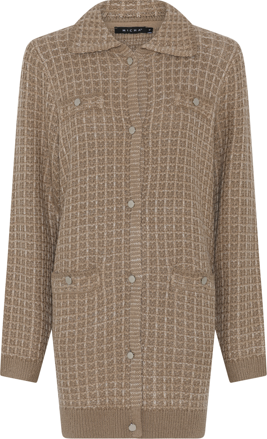 Long Cardigan_ Structure Knit