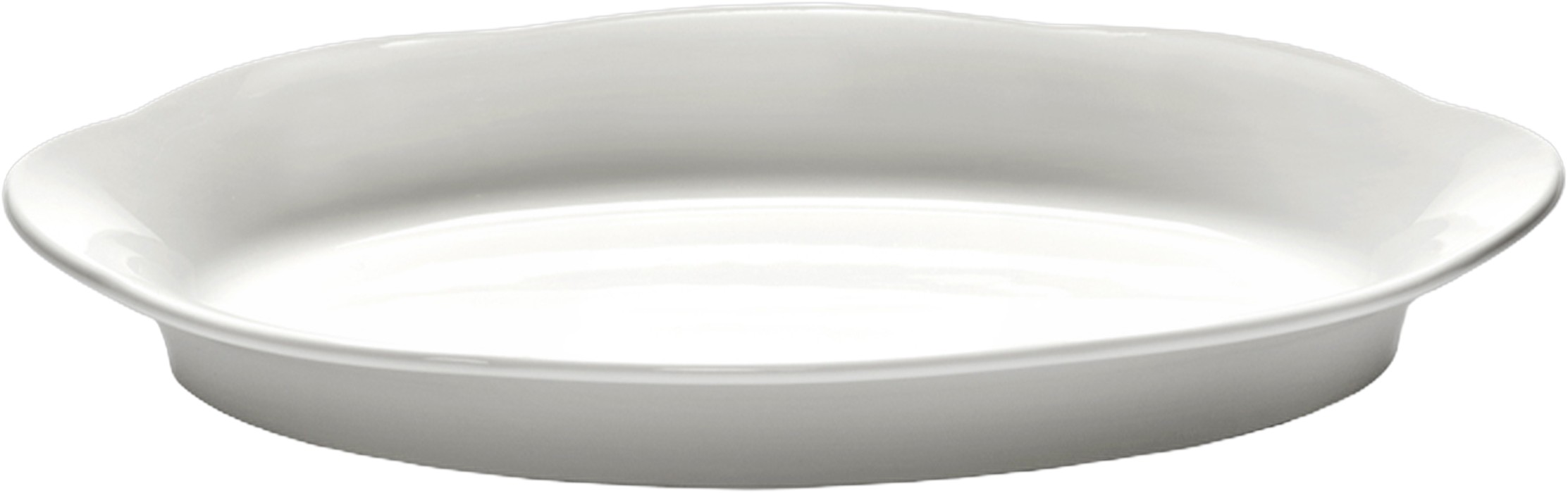 High Oval Plate M White Silhouette