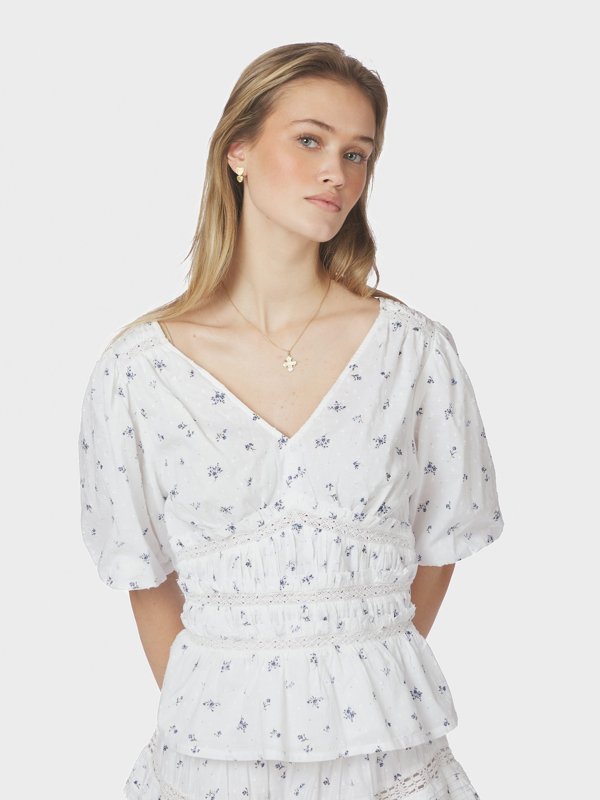 Sapura Flower Dobby Blouse