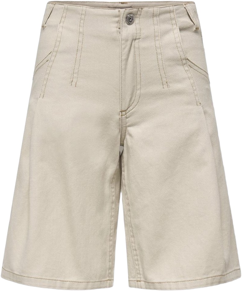 Kogpoppy Long Pleated Twill Shorts