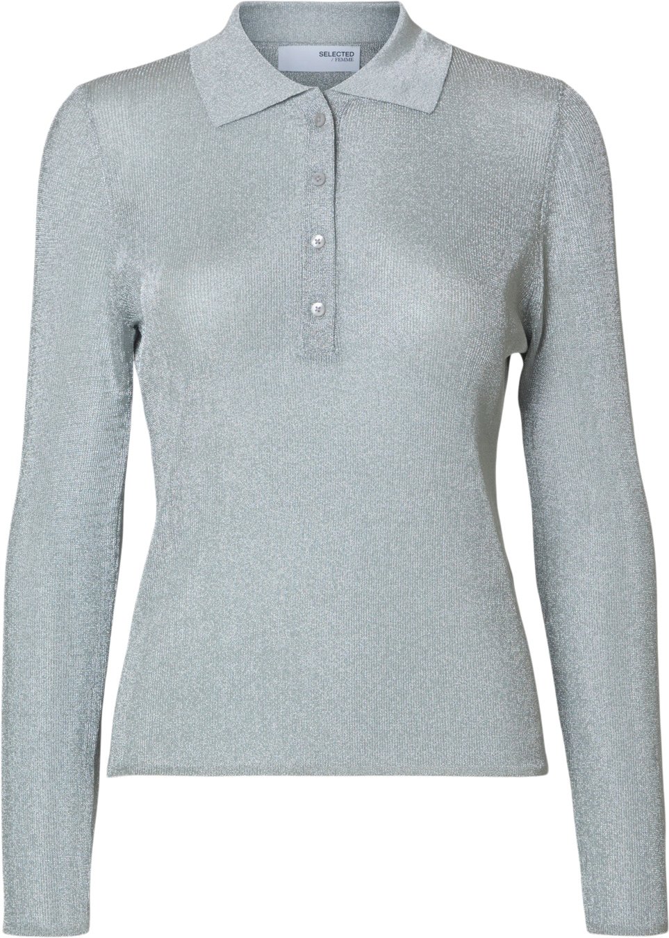 Slfdagni LS Knit Polo Neck