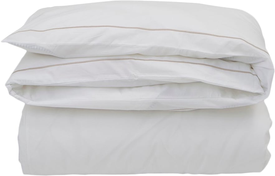 Hotel Percale White/lt Beige