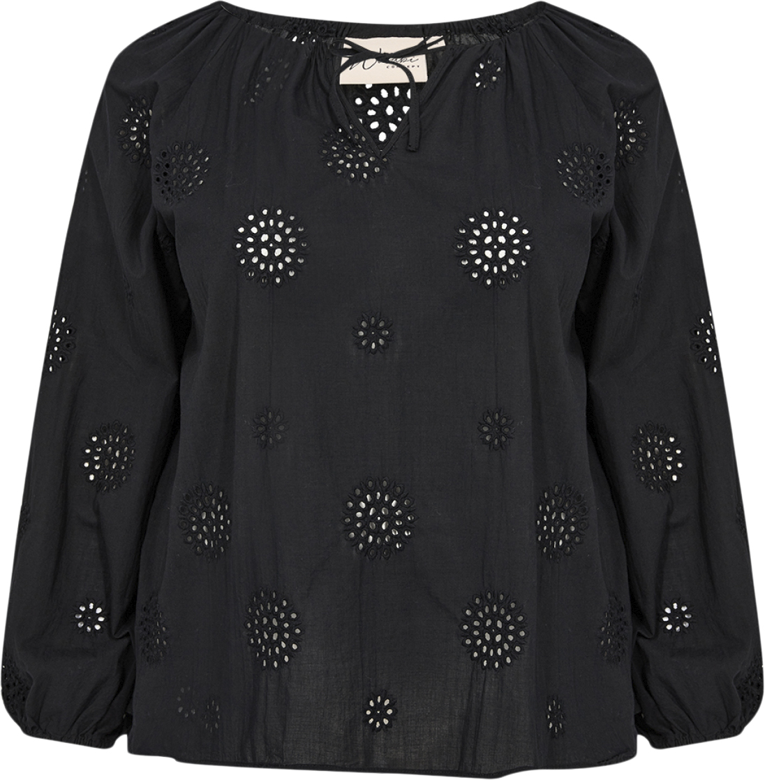 Curvy Wagit Bluse Sort