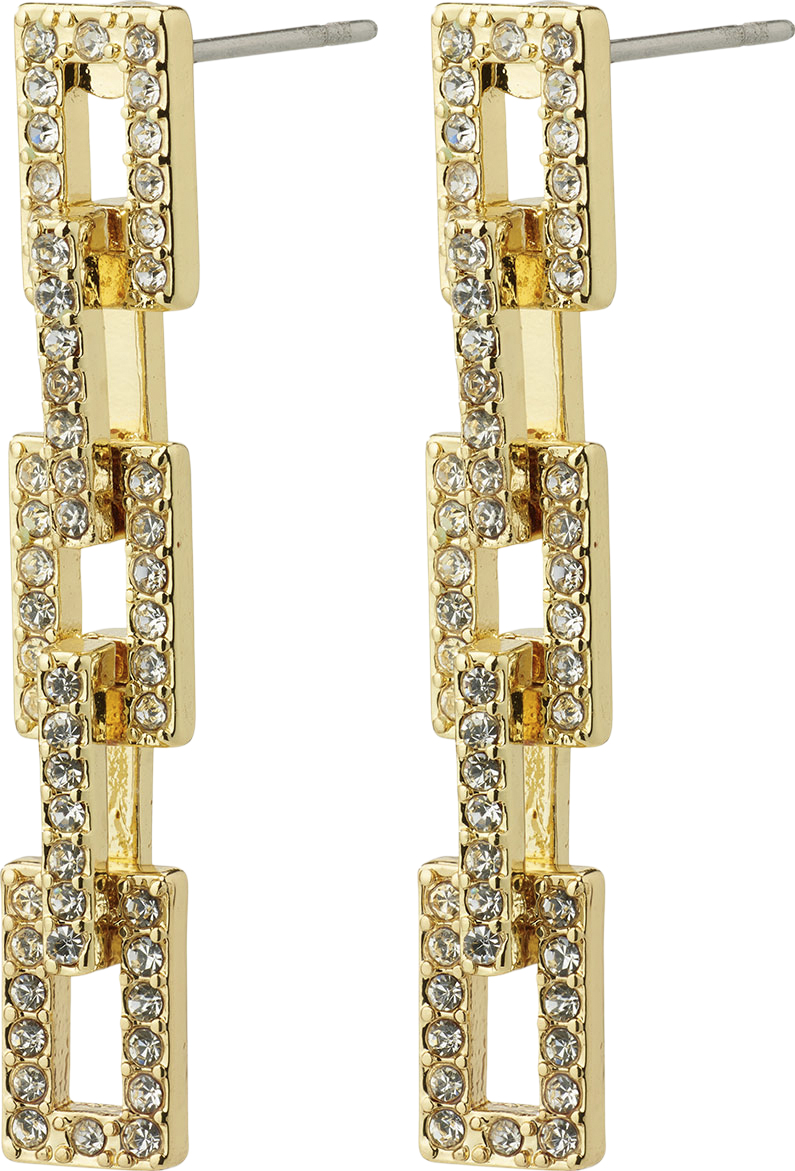 Coby Recycled Crystal Earrings Goldplated