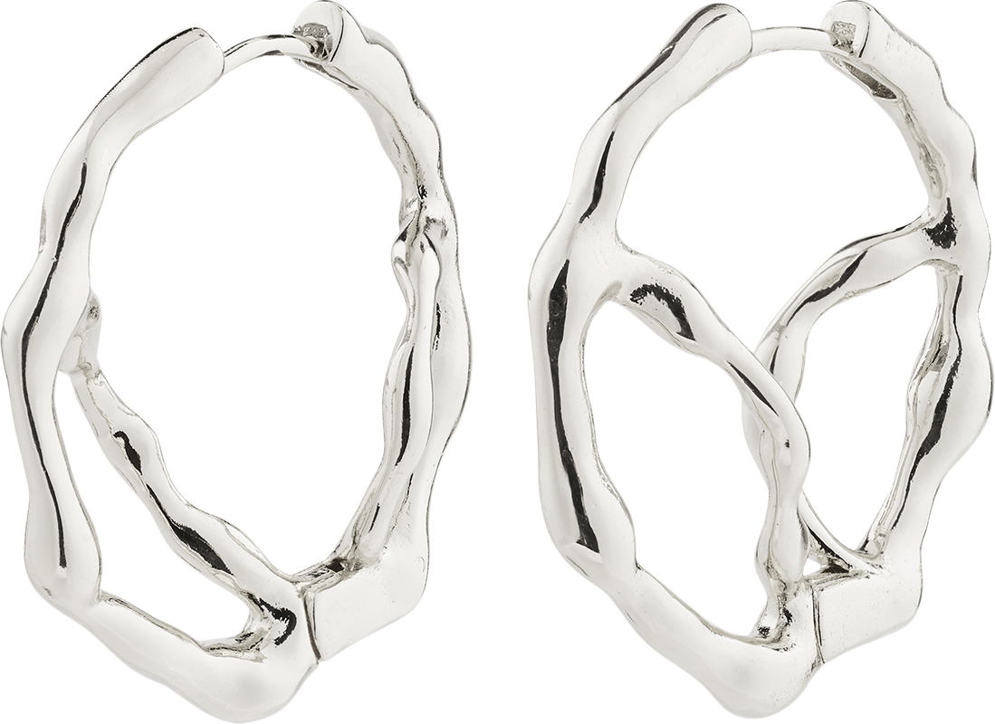Dido Recycled Hoop Earrings Silverplated